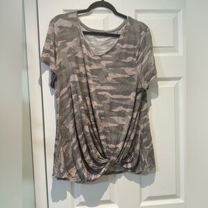 Maurices Camouflage Twist Front Tee